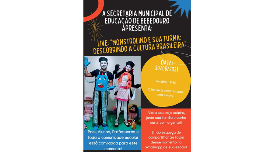 SEMEB realiza festa junina virtual na quarta-feira (30)